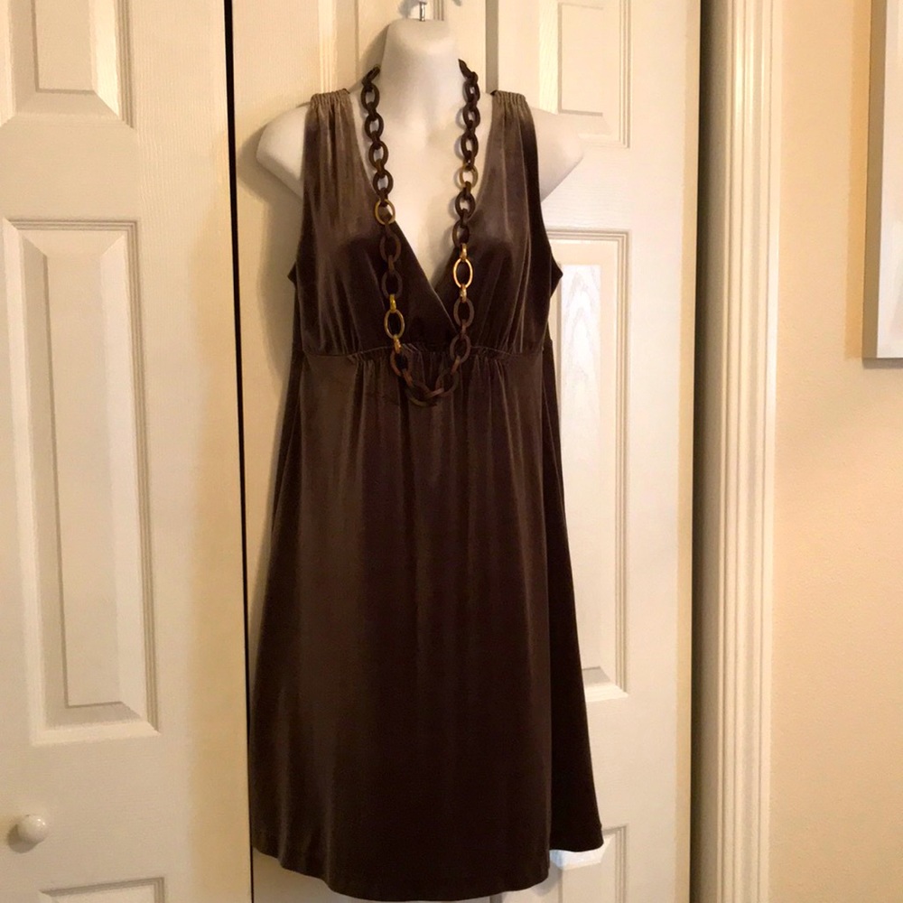 Beautiful richly colored brown velvet dress